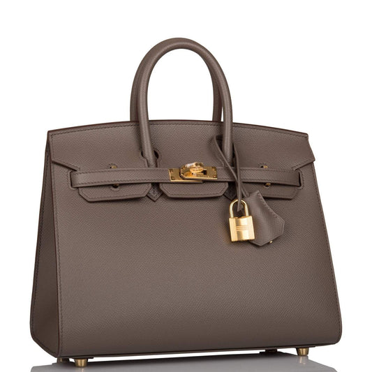 Hermès Birkin Sellier 25 Etain Epsom Gold Hardware - photo 2