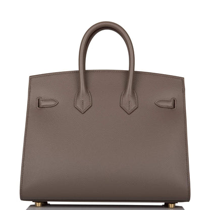Hermès Birkin Sellier 25 Etain Epsom Gold Hardware - photo 4
