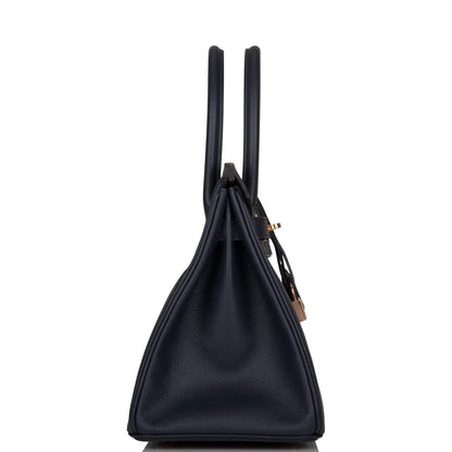 Hermès Birkin 30 Bleu Indigo Epsom Rose Gold Hardware - photo 3