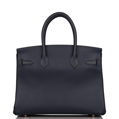 Hermès Birkin 30 Bleu Indigo Epsom Rose Gold Hardware - photo 4
