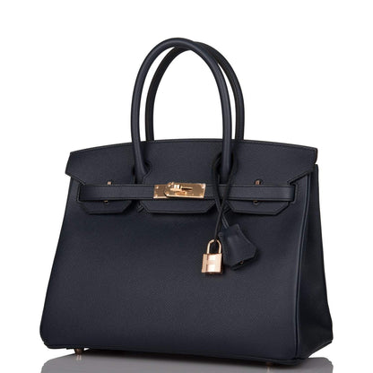 Hermès Birkin 30 Bleu Indigo Epsom Rose Gold Hardware - photo 5
