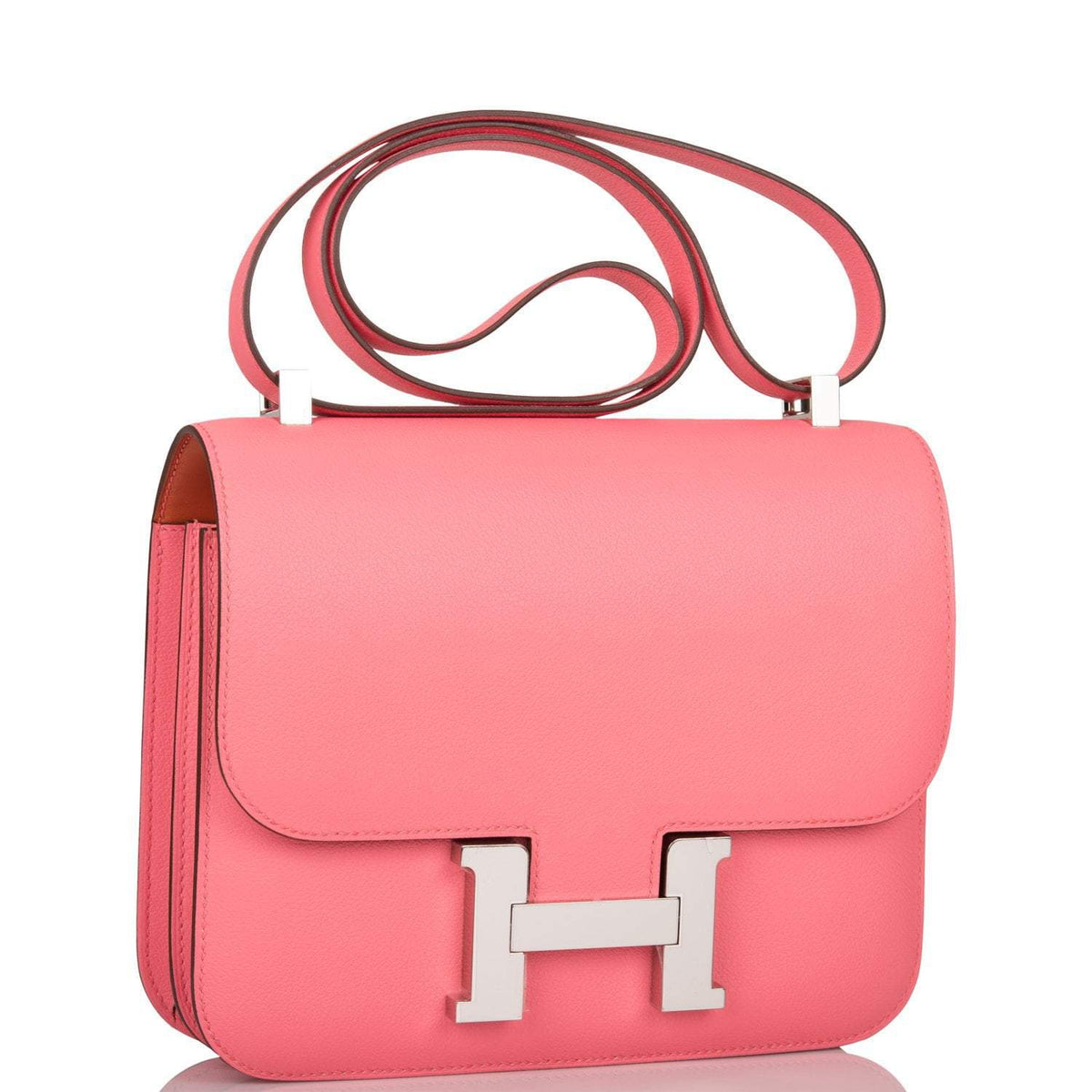 Hermes Rose D'Ete Verso Evercolor Constance 24cm Palladium Hardware - image 2