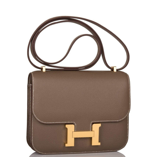 Hermès Etoupe Epsom Mini Constance 18cm Gold Hardware - photo 1