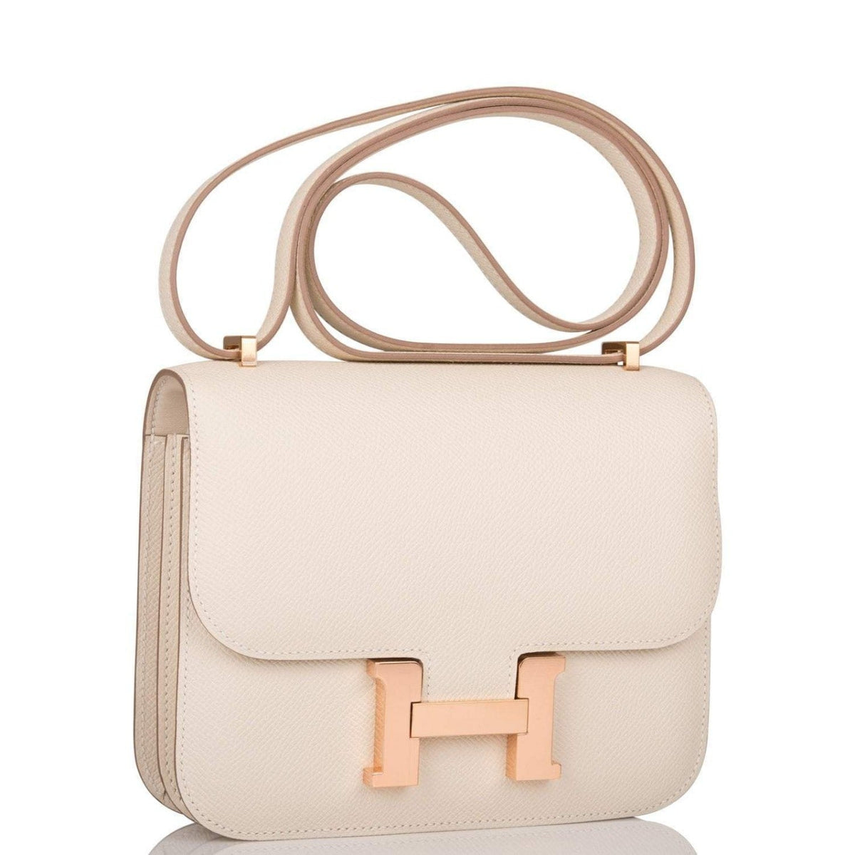 Hermès Craie Epsom Mini Constance 18cm Rose Gold Hardware - photo 5
