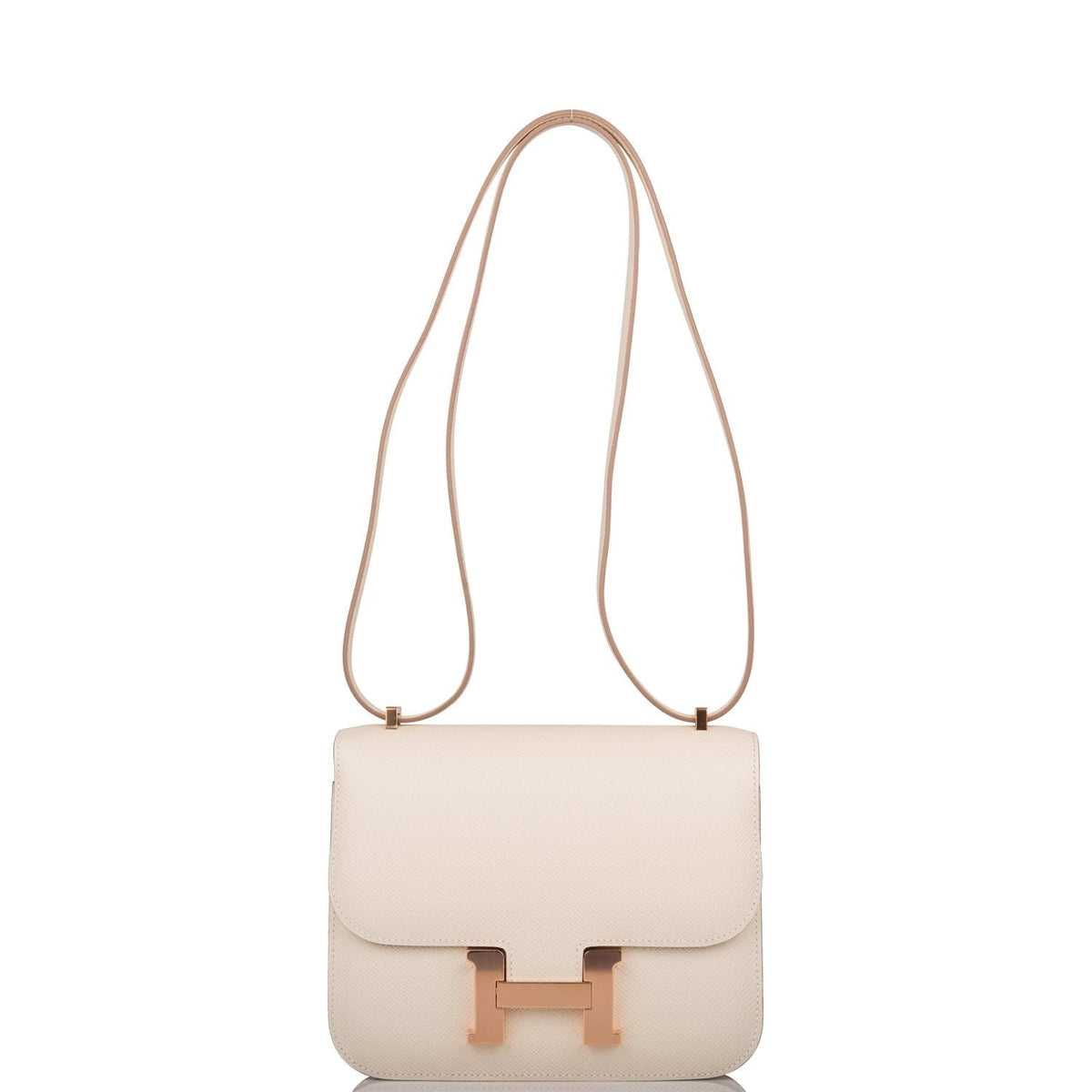 Hermès Craie Epsom Mini Constance 18cm Rose Gold Hardware - photo 6