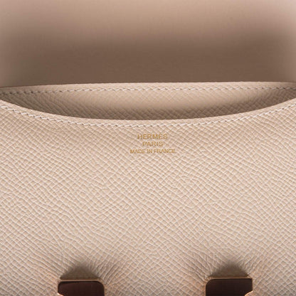 Hermès Craie Epsom Mini Constance 18cm Rose Gold Hardware - photo 8