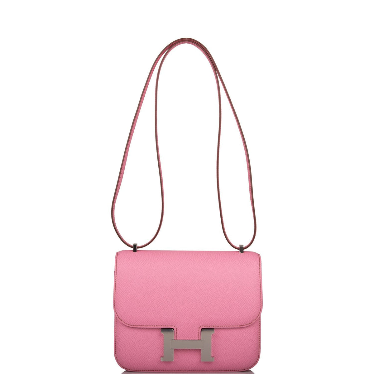 Hermès Mini Constance 18 Bubblegum 5P Epsom Palladium Hardware - photo 7