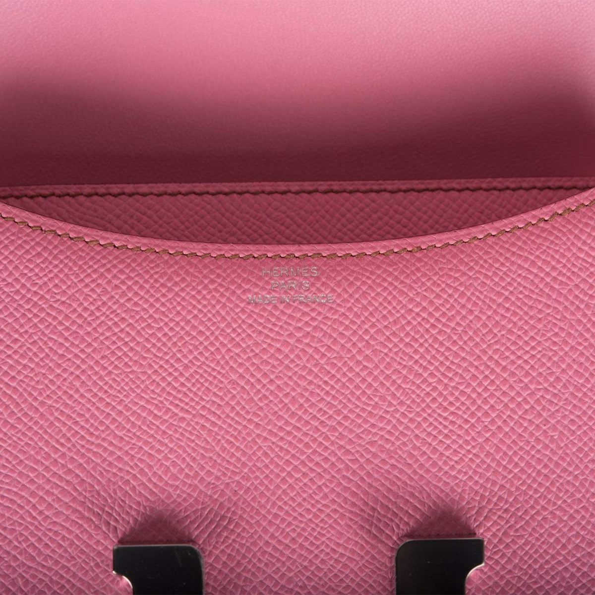 Hermès Mini Constance 18 Bubblegum 5P Epsom Palladium Hardware - photo 8