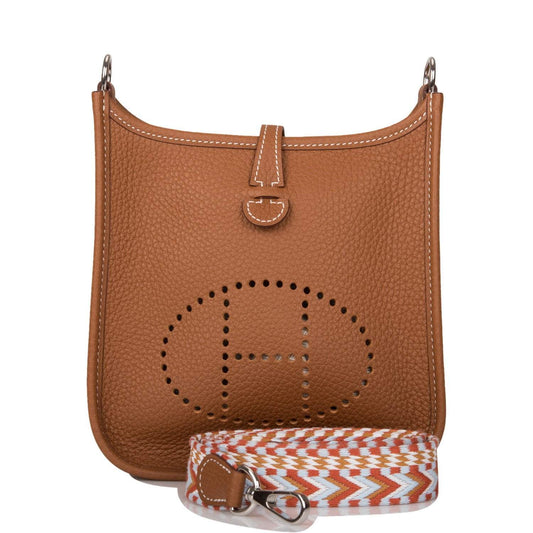 Hermes Gold Clemence Evelyne TPM Bag Palladium Hardware - image 1
