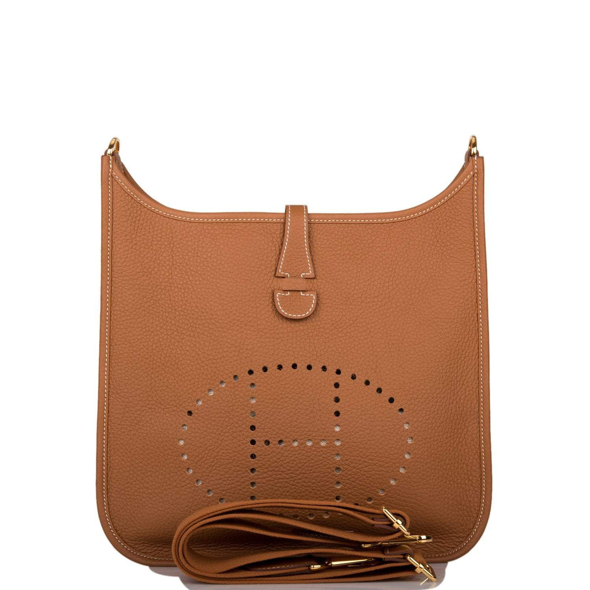 Hermès Gold Clemence Evelyne III PM Bag Gold Hardware - photo 1
