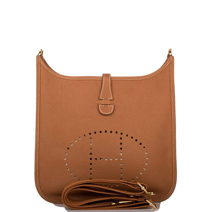 Hermès Gold Clemence Evelyne III PM Bag Gold Hardware - photo 1