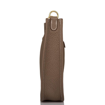Hermès Evelyne TPM Etoupe Clemence Bag Gold Hardware - photo 3