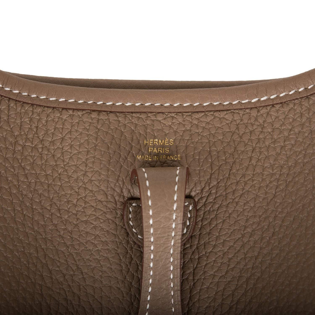 Hermès Evelyne TPM Etoupe Clemence Bag Gold Hardware - photo 7