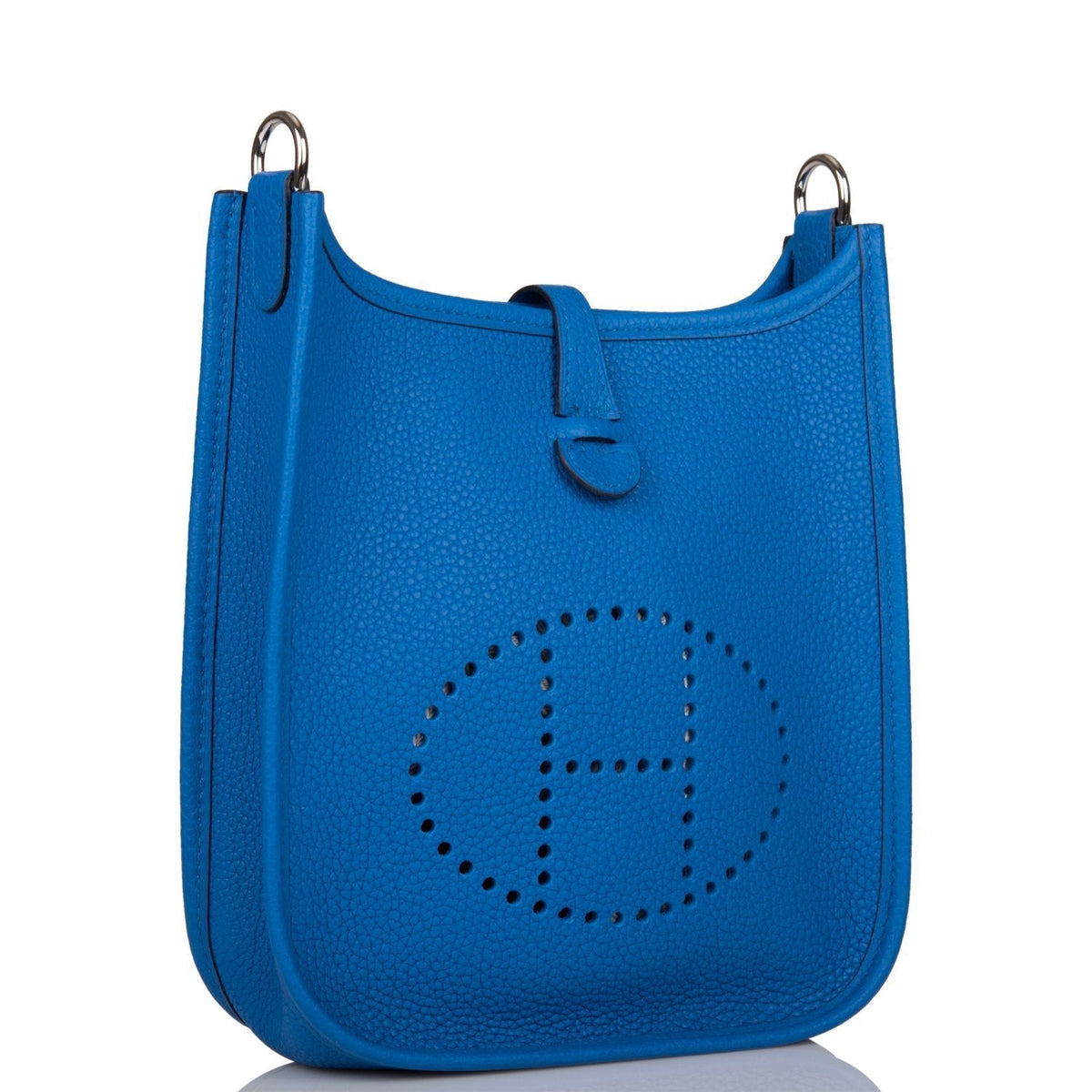 Hermès Bleu Zellige Clemence Evelyne TPM Bag Palladium Hardware - photo 2