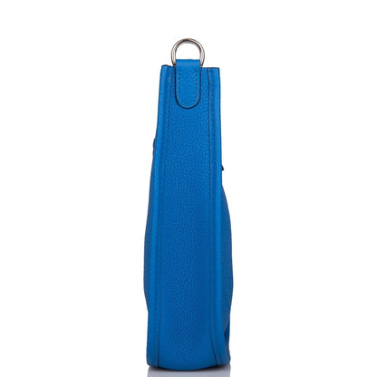 Hermès Bleu Zellige Clemence Evelyne TPM Bag Palladium Hardware - photo 3