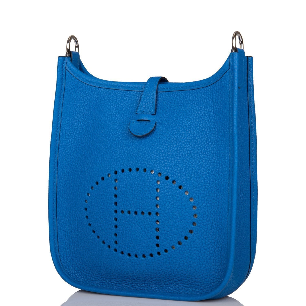 Hermès Bleu Zellige Clemence Evelyne TPM Bag Palladium Hardware - photo 5