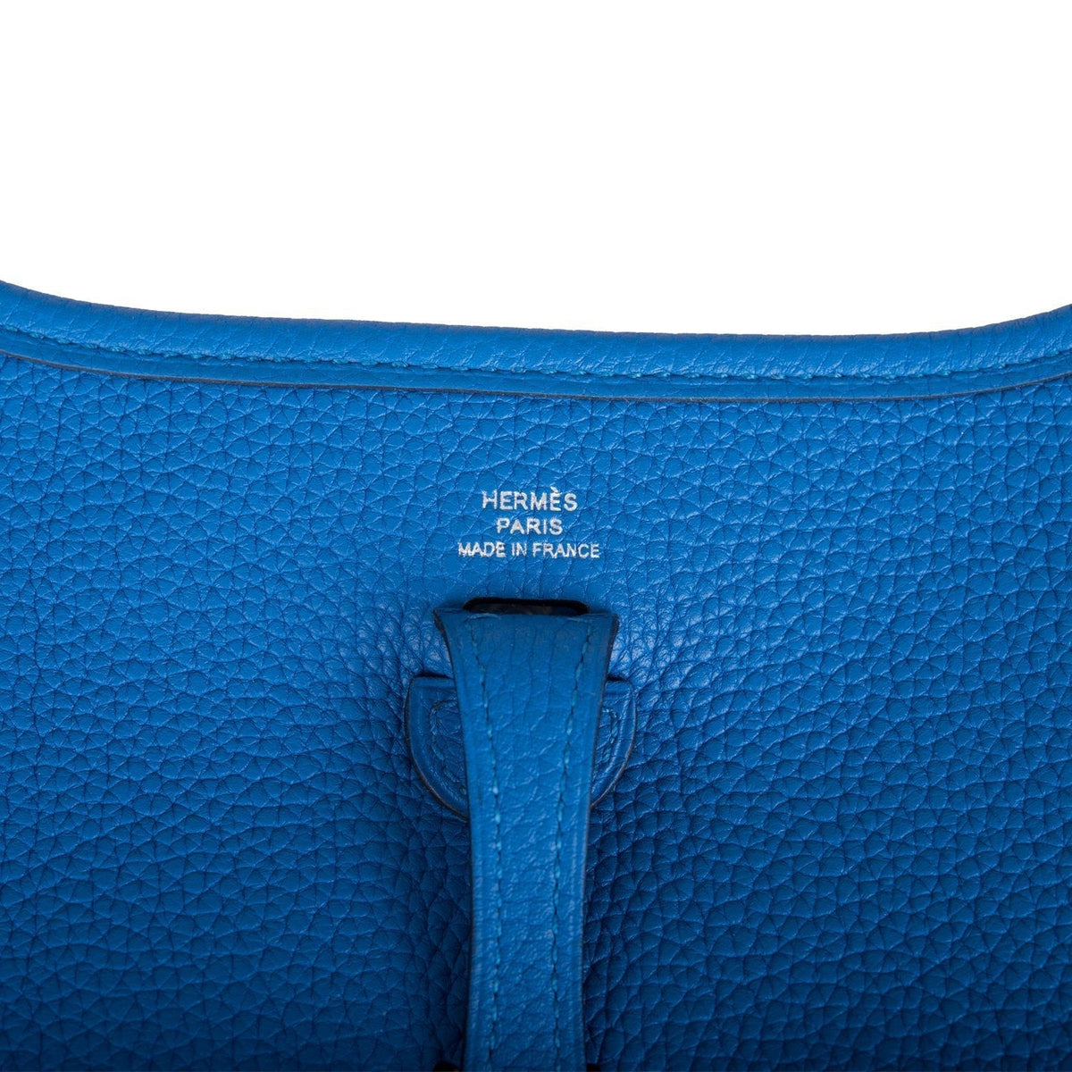 Hermès Bleu Zellige Clemence Evelyne TPM Bag Palladium Hardware - photo 7