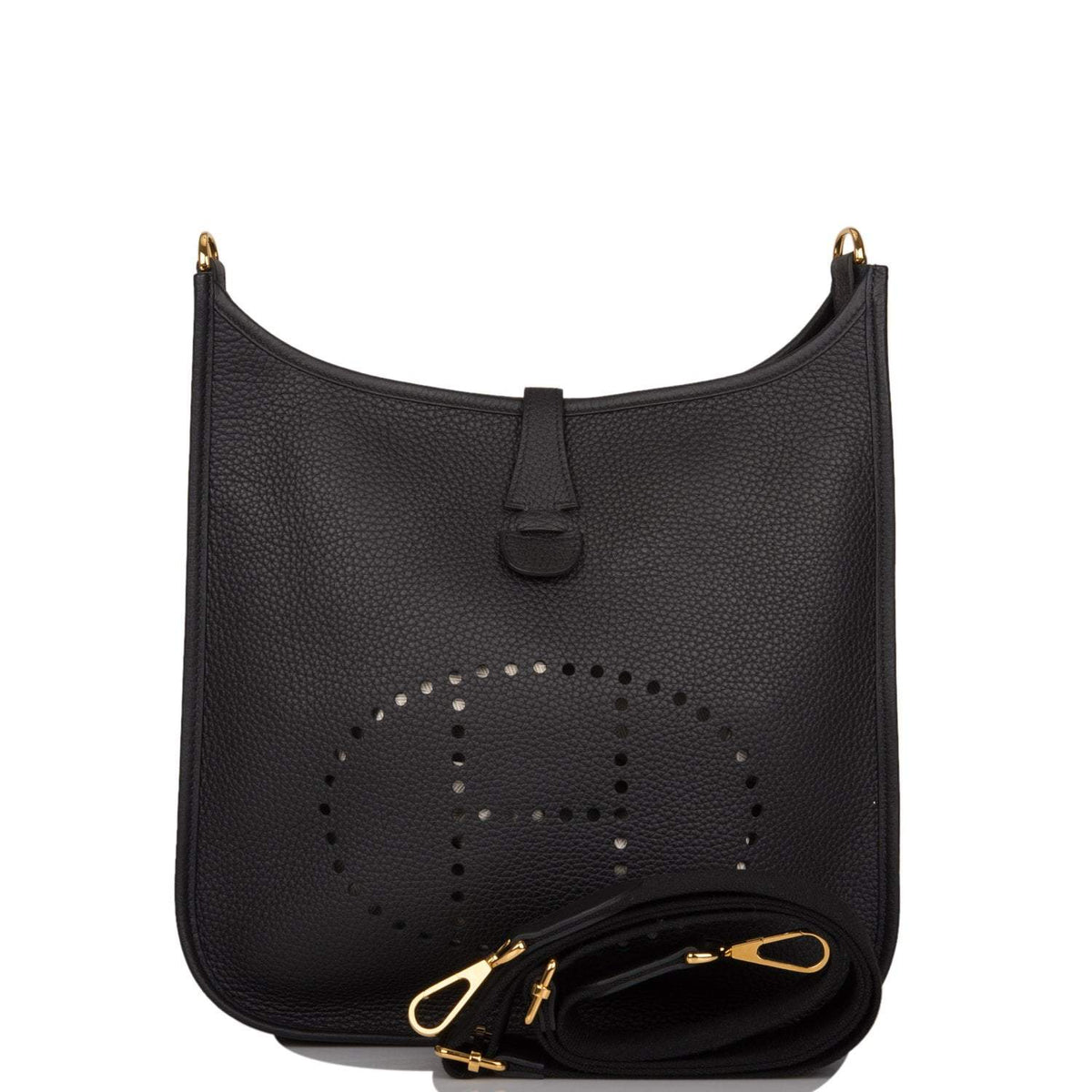 Hermès Evelyne III PM Black Clemence Gold Hardware - photo 1