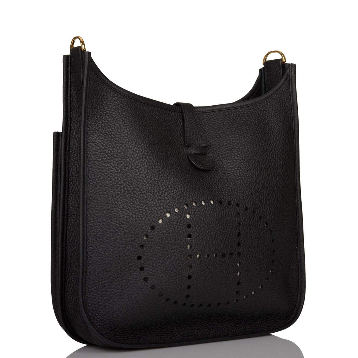 Hermès Evelyne III PM Black Clemence Gold Hardware - photo 2