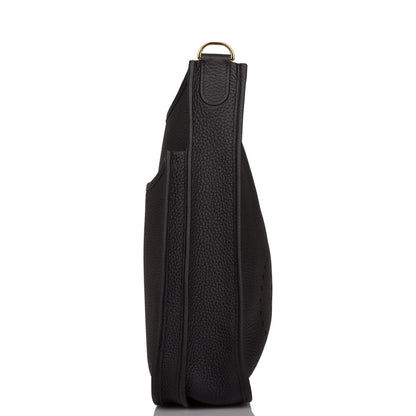 Hermès Evelyne III PM Black Clemence Gold Hardware - photo 3