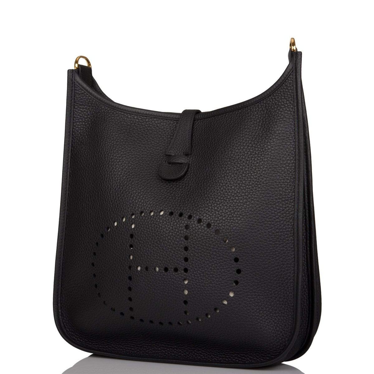 Hermès Evelyne III PM Black Clemence Gold Hardware - photo 5