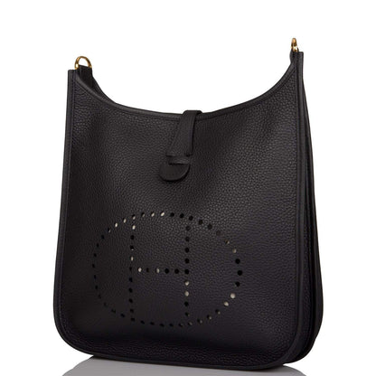 Hermès Evelyne III PM Black Clemence Gold Hardware - photo 5