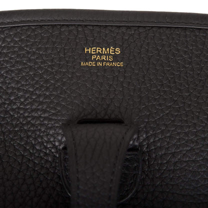Hermès Evelyne III PM Black Clemence Gold Hardware - photo 7