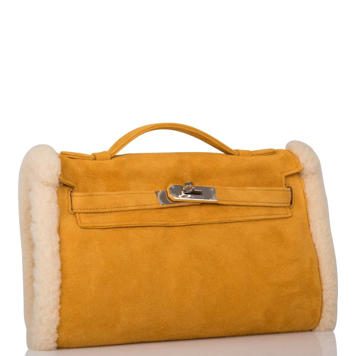 Hermes Sable Doblis and Shearling Teddy Kelly Muff Palladium Hardware - image 2