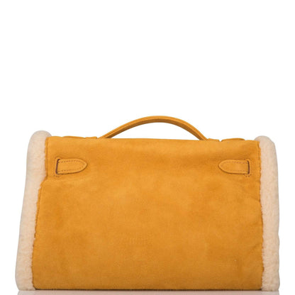 Hermes Sable Doblis and Shearling Teddy Kelly Muff Palladium Hardware - image 3