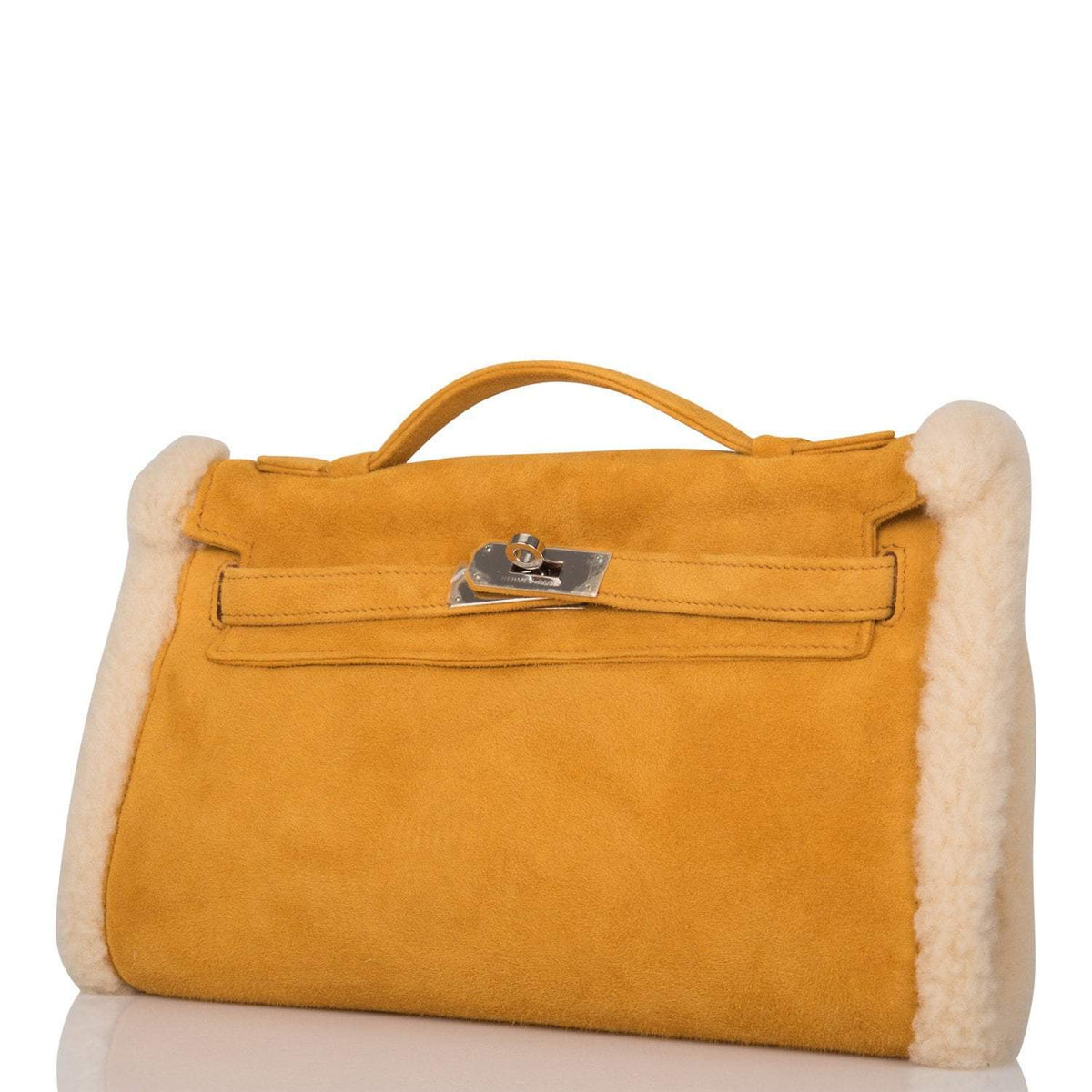 Hermes Sable Doblis and Shearling Teddy Kelly Muff Palladium Hardware - image 4