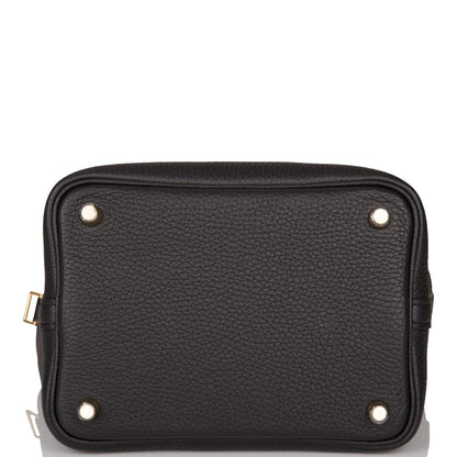 Hermes Black Clemence Picotin Lock 18cm Gold Hardware - image 6