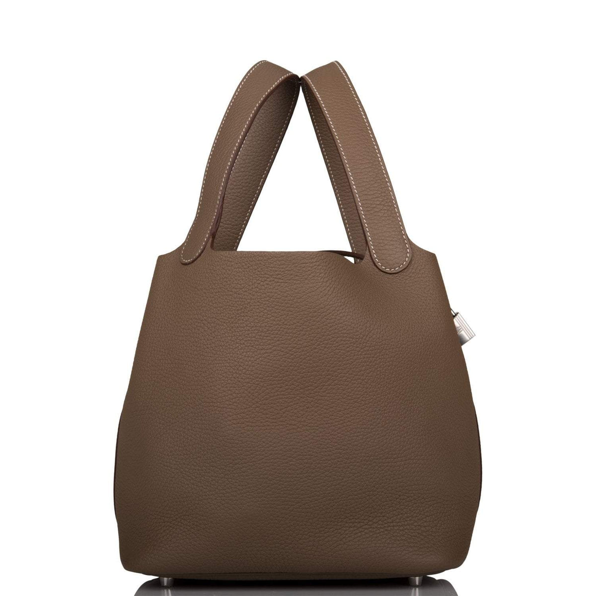 Hermès Etoupe Clemence Picotin Lock 22cm Palladium Hardware - photo 4