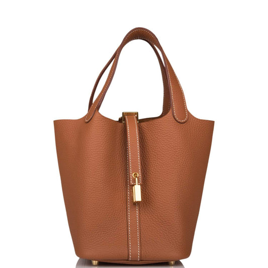 Hermes Gold Clemence Picotin Lock 18cm Gold Hardware - image 1