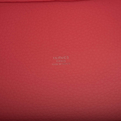 Hermes Rose Sakura Clemence Picotin Lock 18cm Palladium Hardware - image 8