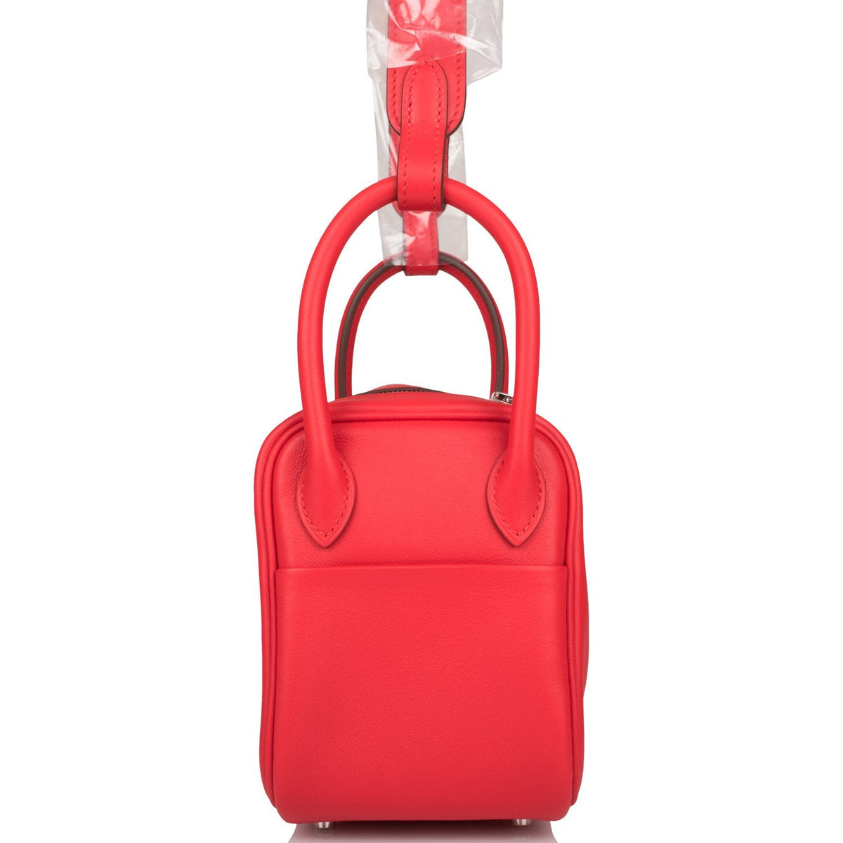 Hermès Rouge de Coeur Swift Mini Lindy Palladium Hardware - photo 2
