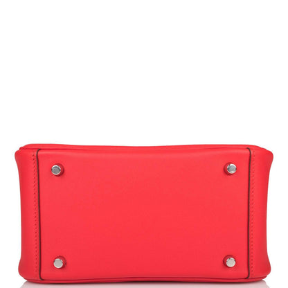 Hermès Rouge de Coeur Swift Mini Lindy Palladium Hardware - photo 5