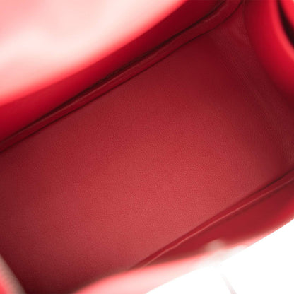 Hermès Rouge de Coeur Swift Mini Lindy Palladium Hardware - photo 7