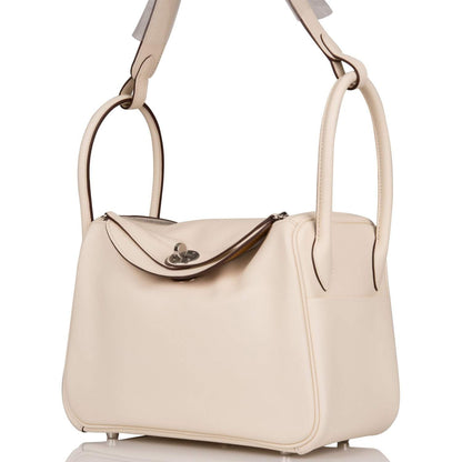 Hermes Lindy 26cm Nata Verso Swift Palladium Hardware - image 5