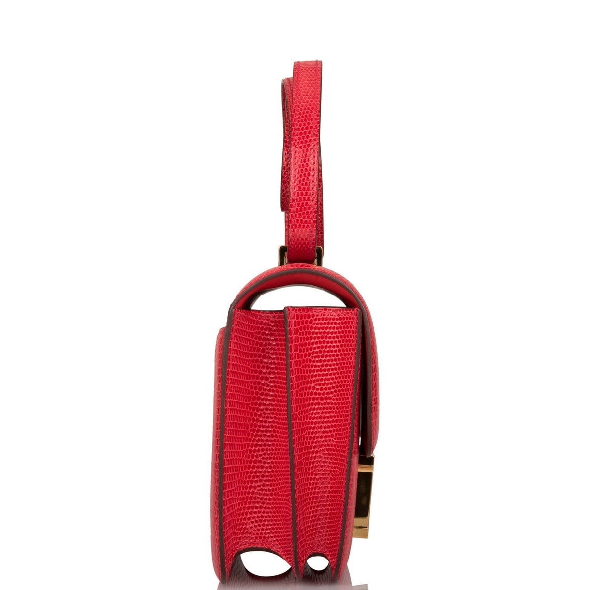 Hermès Mini Constance 18 Rouge Exotique Lizard Niloticus Gold Hardware - photo 3