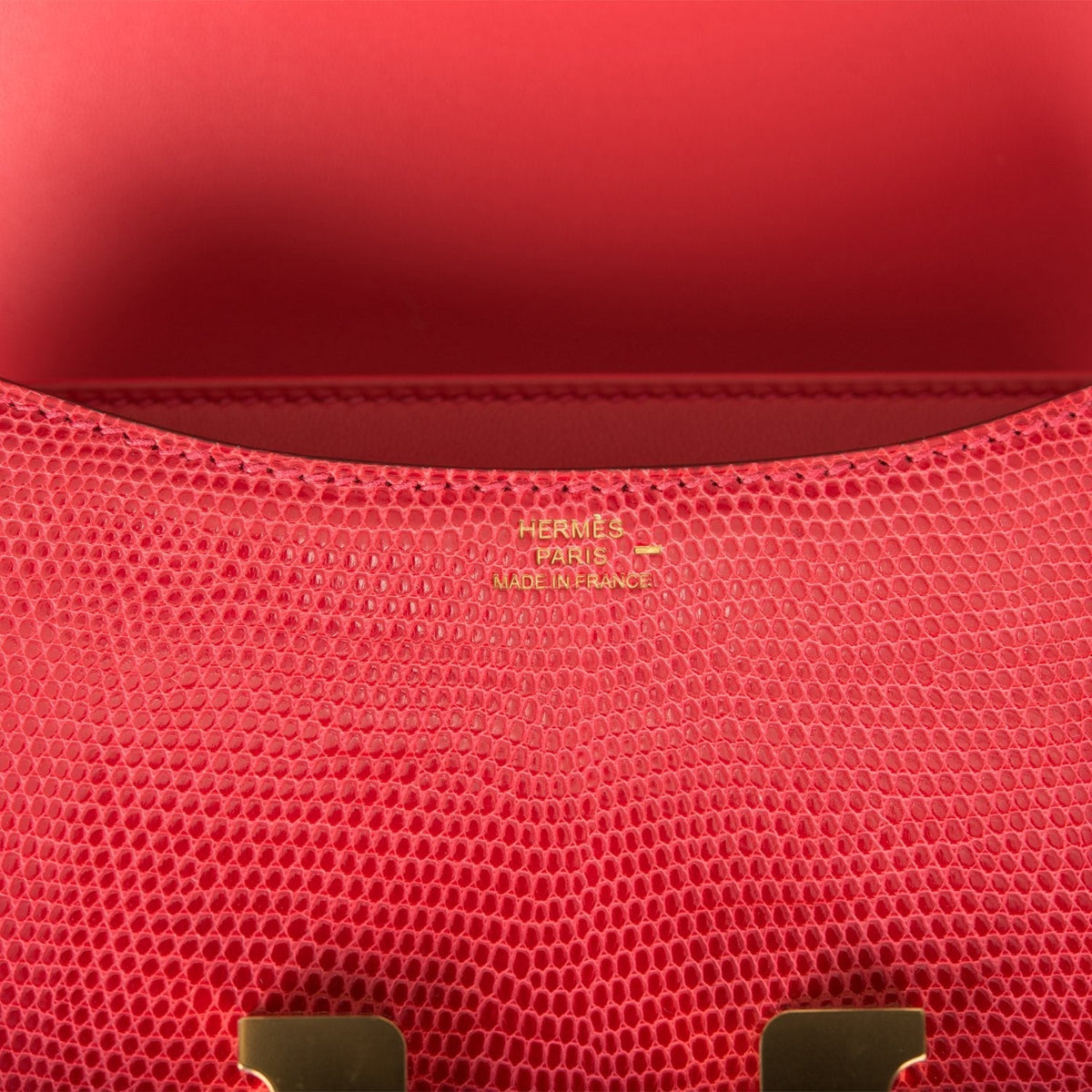 Hermès Mini Constance 18 Rouge Exotique Lizard Niloticus Gold Hardware - photo 8