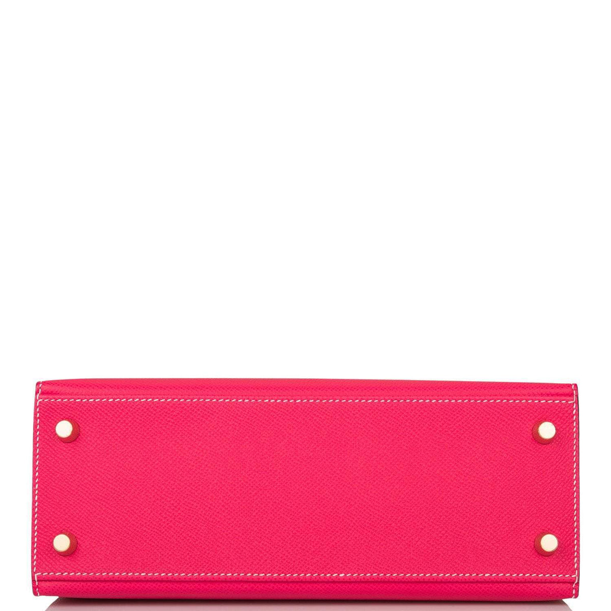 Hermes Kelly 25cm Bi-Color Rose Extreme and Craie Epsom Sellier Permabrass Hardware - image 6