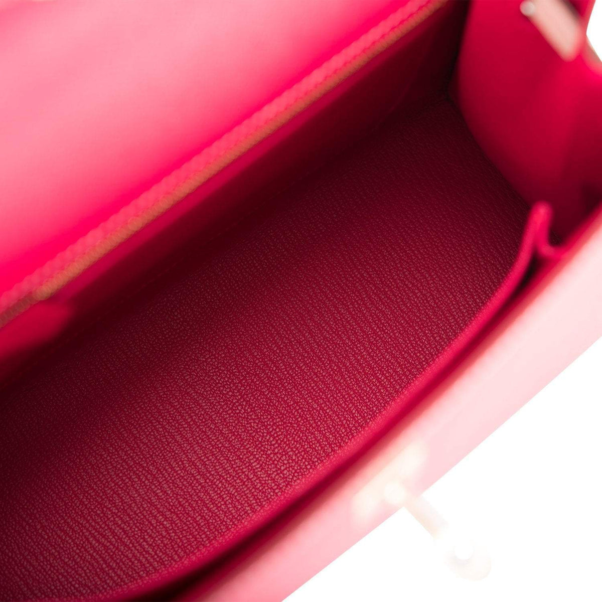 Hermes Kelly 25cm Bi-Color Rose Extreme and Craie Epsom Sellier Permabrass Hardware - image 8