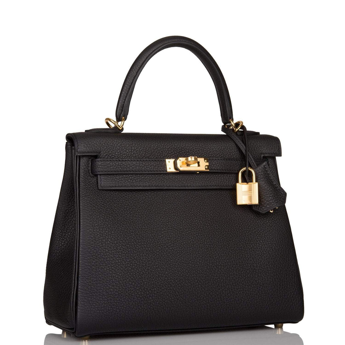 Hermès Kelly Retourne 25 Black Togo Gold Hardware - photo 2