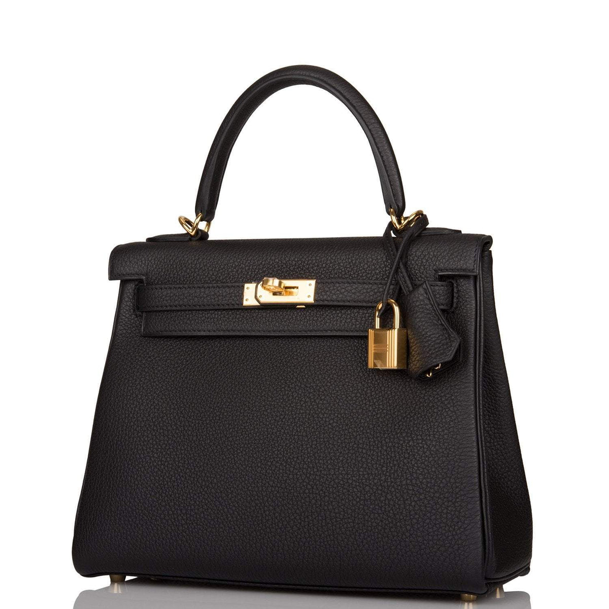 Hermès Kelly Retourne 25 Black Togo Gold Hardware - photo 4