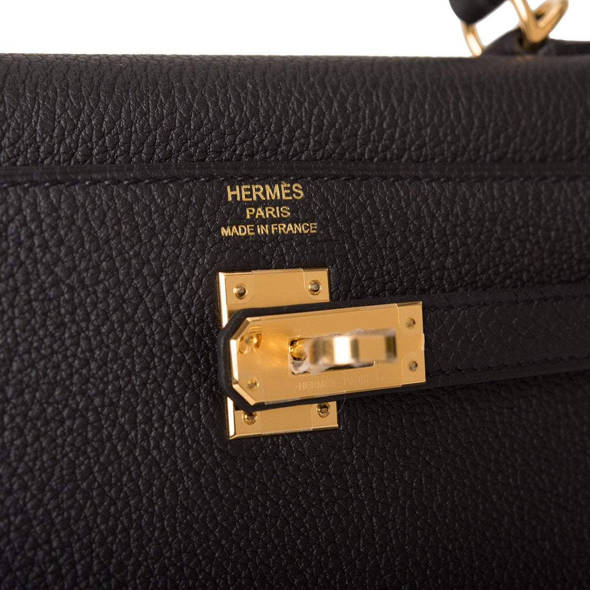 Hermès Kelly Retourne 25 Black Togo Gold Hardware - photo 7