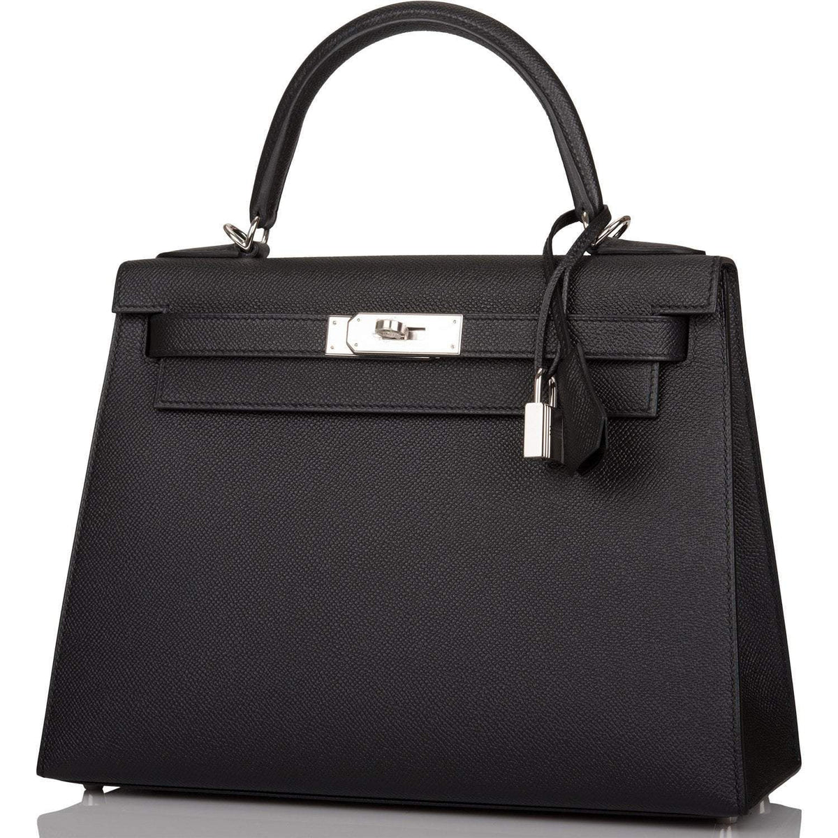 Hermes Black Epsom Sellier Kelly 28cm Palladium Hardware - image 5