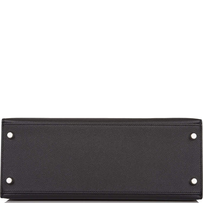 Hermes Black Epsom Sellier Kelly 28cm Palladium Hardware - image 6