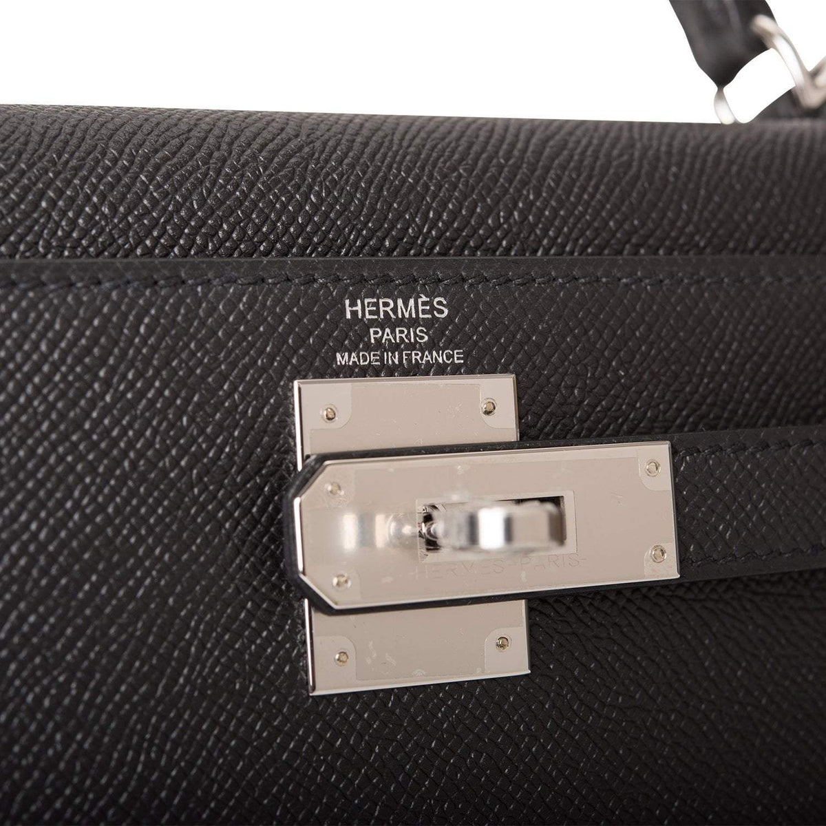 Hermes Black Epsom Sellier Kelly 28cm Palladium Hardware - image 7