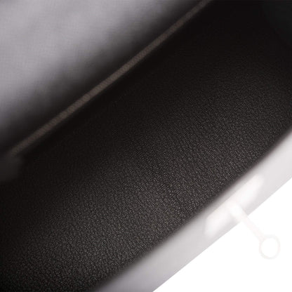Hermes Black Epsom Sellier Kelly 28cm Palladium Hardware - image 8