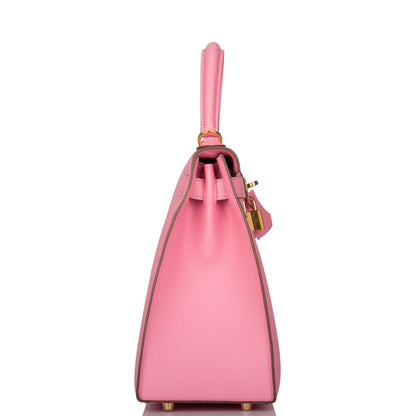Hermès Horseshoe Stamp (HSS) Rose Confetti Verso Epsom Sellier Kelly 28cm Gold Hardware - photo 3